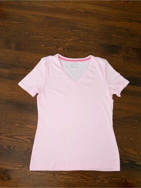 Talbots Pink V-Neck Tee